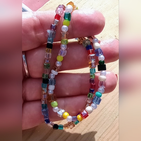 🄷🄰🄽🄳🄼🄰🄳🄴 𝒔𝒆𝒆𝒅 𝒃𝒆𝒂𝒅 𝒔𝒕𝒓𝒆𝒕𝒄𝒉 𝒃𝒓𝒂𝒄𝒆𝒍𝒆𝒕 - Picture 2 of 4